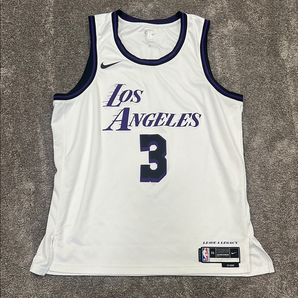 Nike Other - LA Lakers Nike White and Purple Game Jersey with Classic Design- Davis